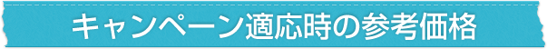 キャンペーン適応時の参考価格