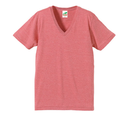1098-01 4.4オンス トライブレンド Vネック Tシャツ