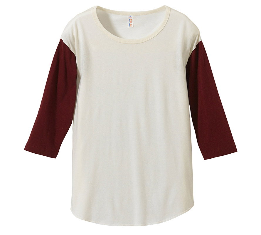 1288-04 4.1オンス 3/4スリーブ ベースボール Tシャツ(セットイン)(ガールズ)