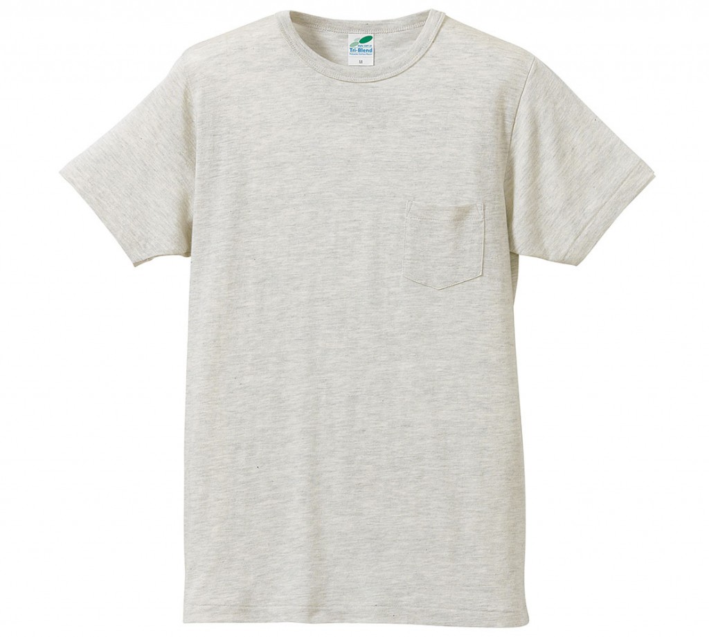 1291-01 4.4オンス トライブレンド Tシャツ(ポケット付)