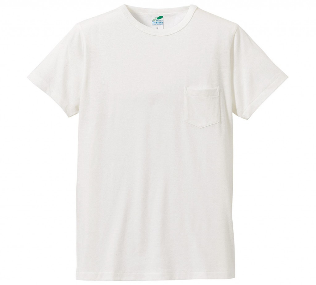 1291-01 4.4オンス トライブレンド Tシャツ(ポケット付)