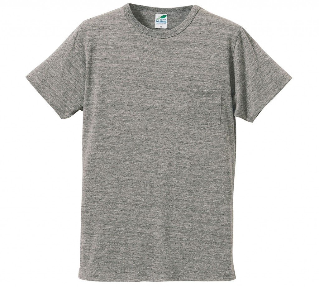 1291-01 4.4オンス トライブレンド Tシャツ(ポケット付)