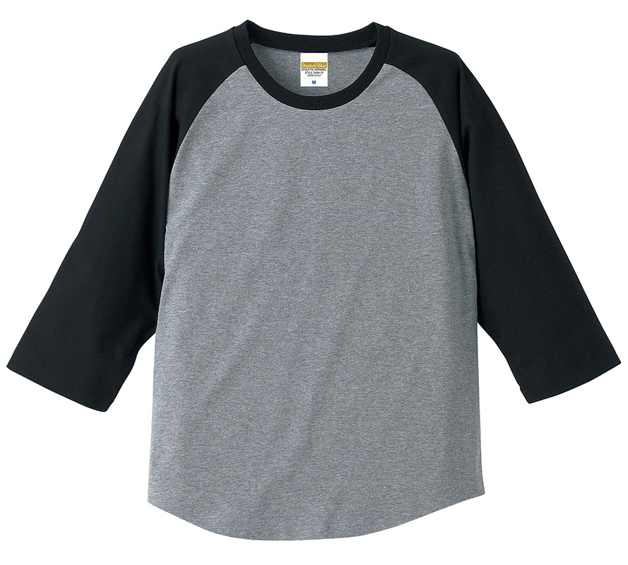 5404-01, 02 5.0オンス ラグラン 3/4スリーブ Tシャツ
