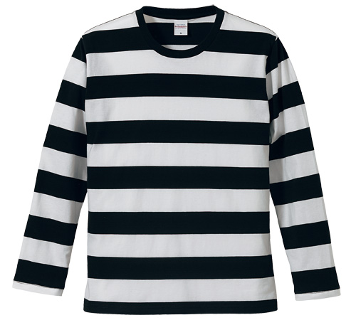 5519-01 5.0オンス ボールドボーダー ロングスリーブ Tシャツ