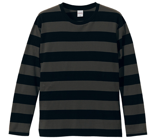 5519-01 5.0オンス ボールドボーダー ロングスリーブ Tシャツ