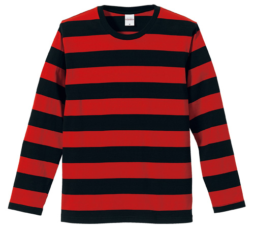 5519-01 5.0オンス ボールドボーダー ロングスリーブ Tシャツ