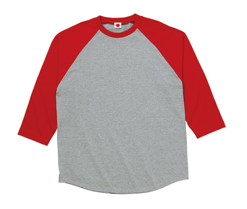 MS1601 ラグランベースボール3/4スリーブ Tシャツ