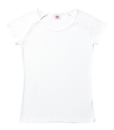 MSL5004 レディースリブカップスリーブ Tシャツ