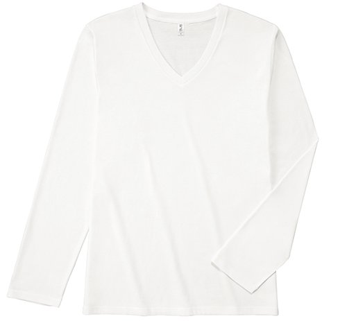 SVL-115 スリムフィット Vネック ロングスリーブ Tシャツ