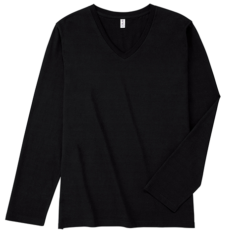 SVL-115 スリムフィット Vネック ロングスリーブ Tシャツ