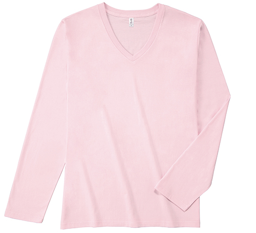 SVL-115 スリムフィット Vネック ロングスリーブ Tシャツ
