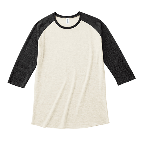 TQS-122 トライブレンド ラグラン 7分袖 Tシャツ