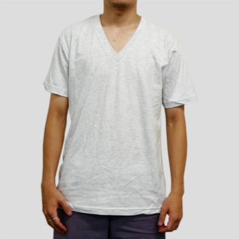 T2456 4.3ozファインジャージーVネックTシャツ