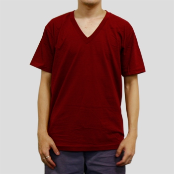 T2456 4.3ozファインジャージーVネックTシャツ