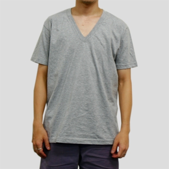 T2456 4.3ozファインジャージーVネックTシャツ
