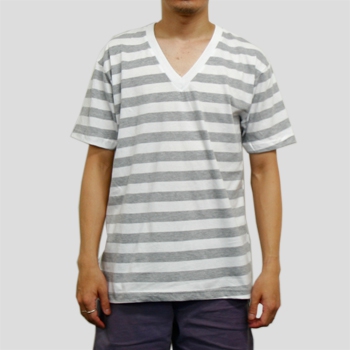 T2456 4.3ozファインジャージーVネックTシャツ