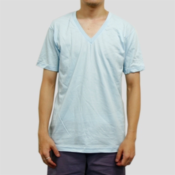 T2456 4.3ozファインジャージーVネックTシャツ