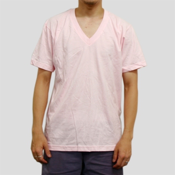 T2456 4.3ozファインジャージーVネックTシャツ