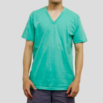 T2456 4.3ozファインジャージーVネックTシャツ