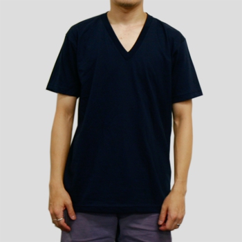 T2456 4.3ozファインジャージーVネックTシャツ