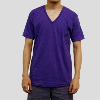T2456 4.3ozファインジャージーVネックTシャツ
