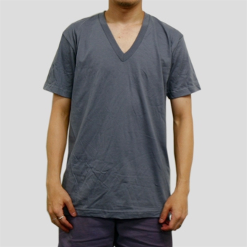 T2456 4.3ozファインジャージーVネックTシャツ