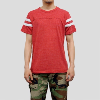 T1215 4.9ozエコヘザーフットボールTシャツ