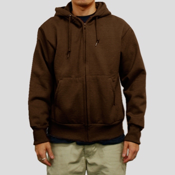 F0131,12.5oz 裏サーマル ジップパーカー