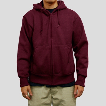 F0131,12.5oz 裏サーマル ジップパーカー