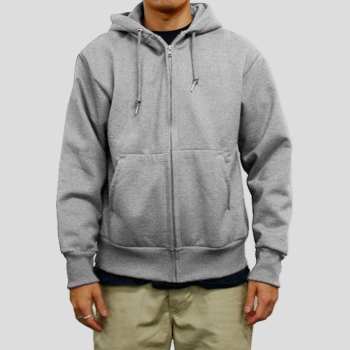 F0131,12.5oz 裏サーマル ジップパーカー