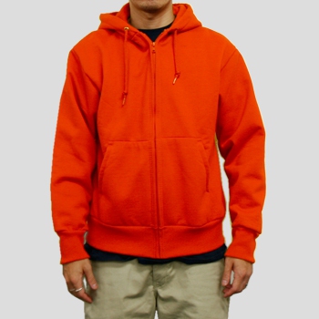 F0131,12.5oz 裏サーマル ジップパーカー