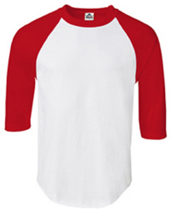 T1334 6oz 7分袖ラグランTシャツ