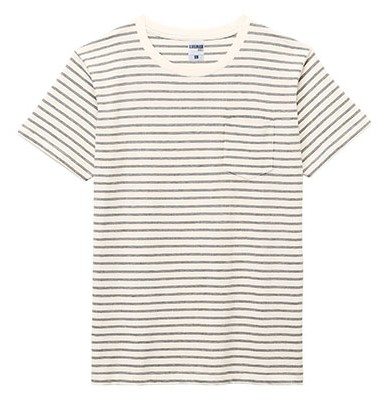 MS1141PB 5.3オンス ユーロボーダーTシャツ(ポケット付)