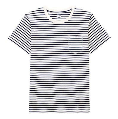 MS1141PB 5.3オンス ユーロボーダーTシャツ(ポケット付)
