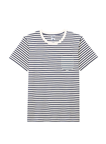 MS1141PB 5.3オンス ユーロボーダーTシャツ(ポケット付)