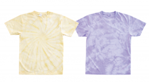 _tie-dye t-shirts in soft colors