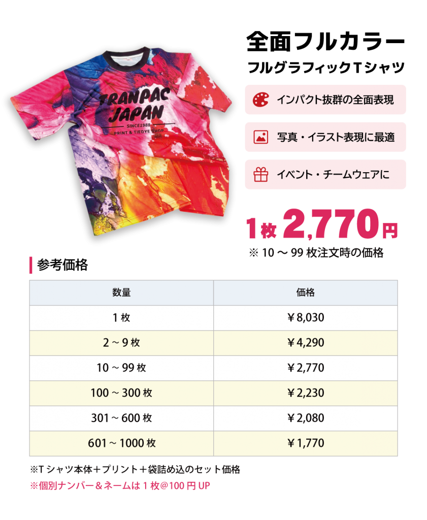 ST-01 全面フルカラーフルグラフィックTシャツ